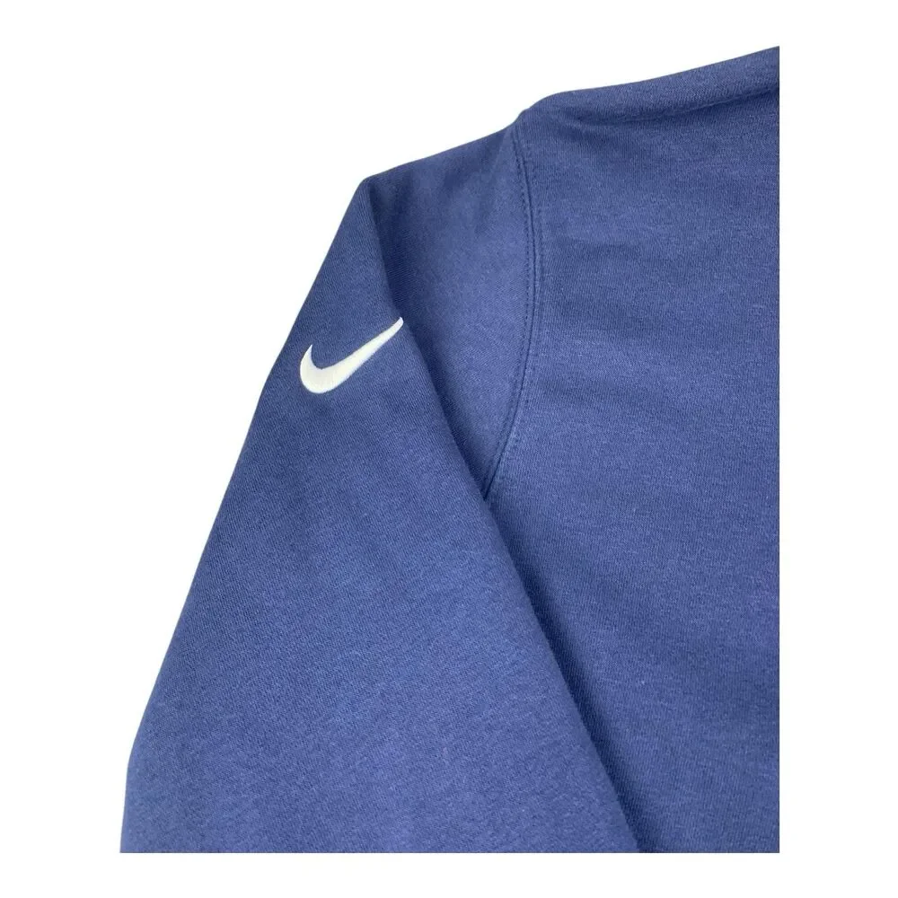 Nike Womens 1/2 Zip Pullover Sweatshirt Navy Blue Long Sleeves Size Large